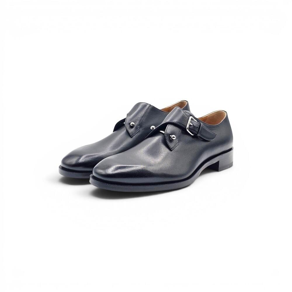 Christian Louboutin Men Chambelimonk Leather Derby Shoes Black EU 40.5 US 7.5